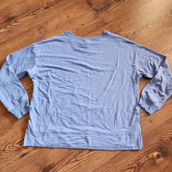 🩵NWT Joyspun Blue French Terry Pajama Sweatshirt Medium - Picture 2 of 9